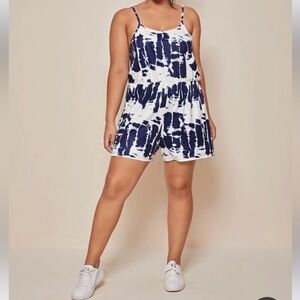 NEW•XL-1X•Sophia By The Seaside Soft Tie Dye Romper•NWT